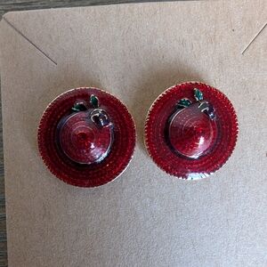 Vintage Red Hat Society Earrings